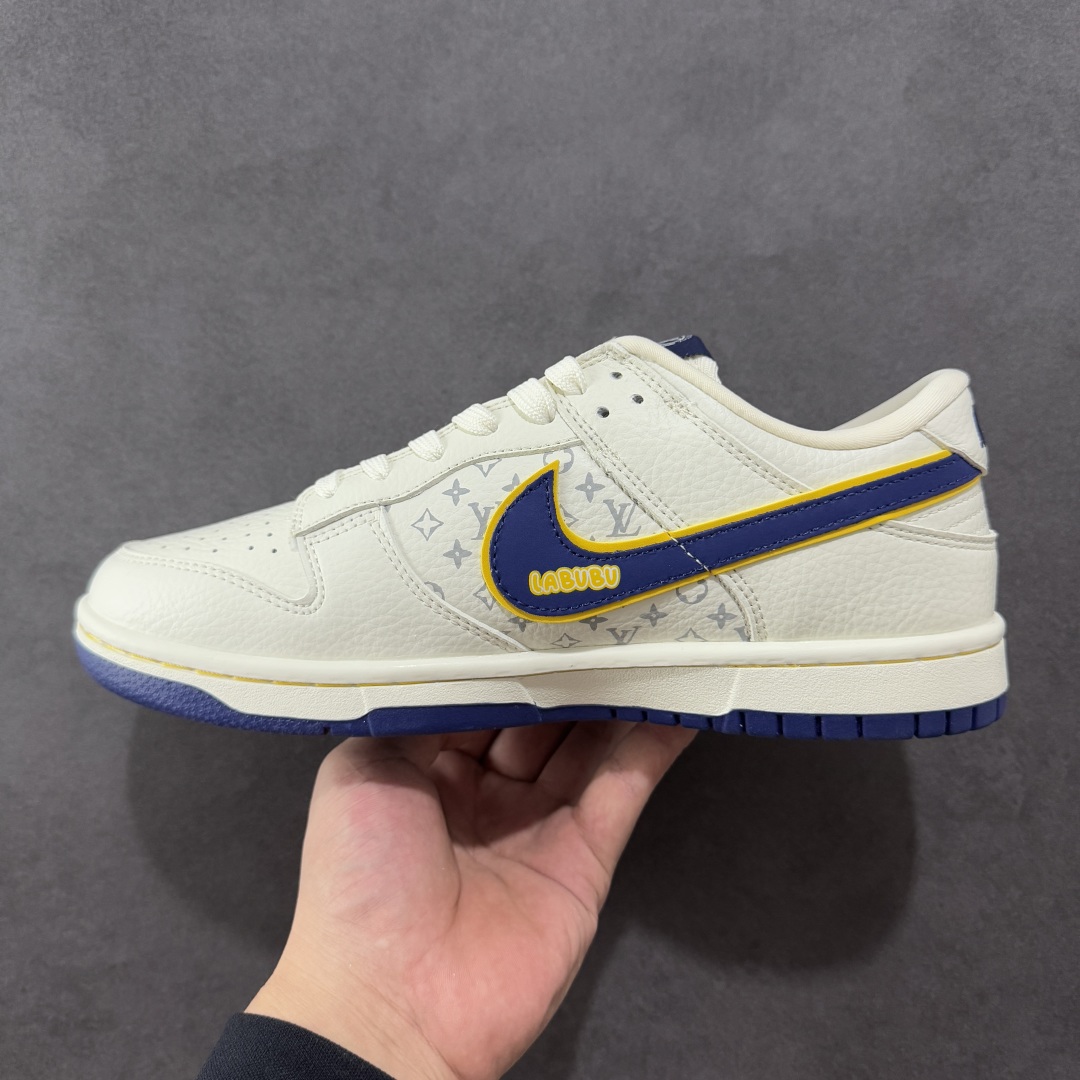 定制版Nike SB Dunk Low 三方联名 白蓝金 高端定制 低帮休闲板鞋  SC0601-457