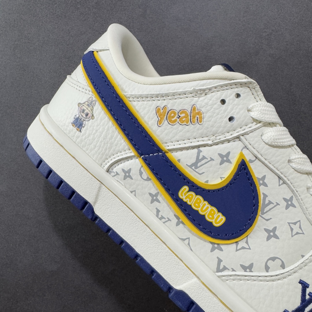 定制版Nike SB Dunk Low 三方联名 白蓝金 高端定制 低帮休闲板鞋  SC0601-457