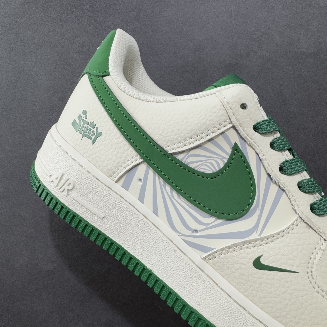 定制版Nike Air Force 1'07 Low 斯图西联名 米绿反光 空军一号低帮休闲板鞋 HJ3318-001