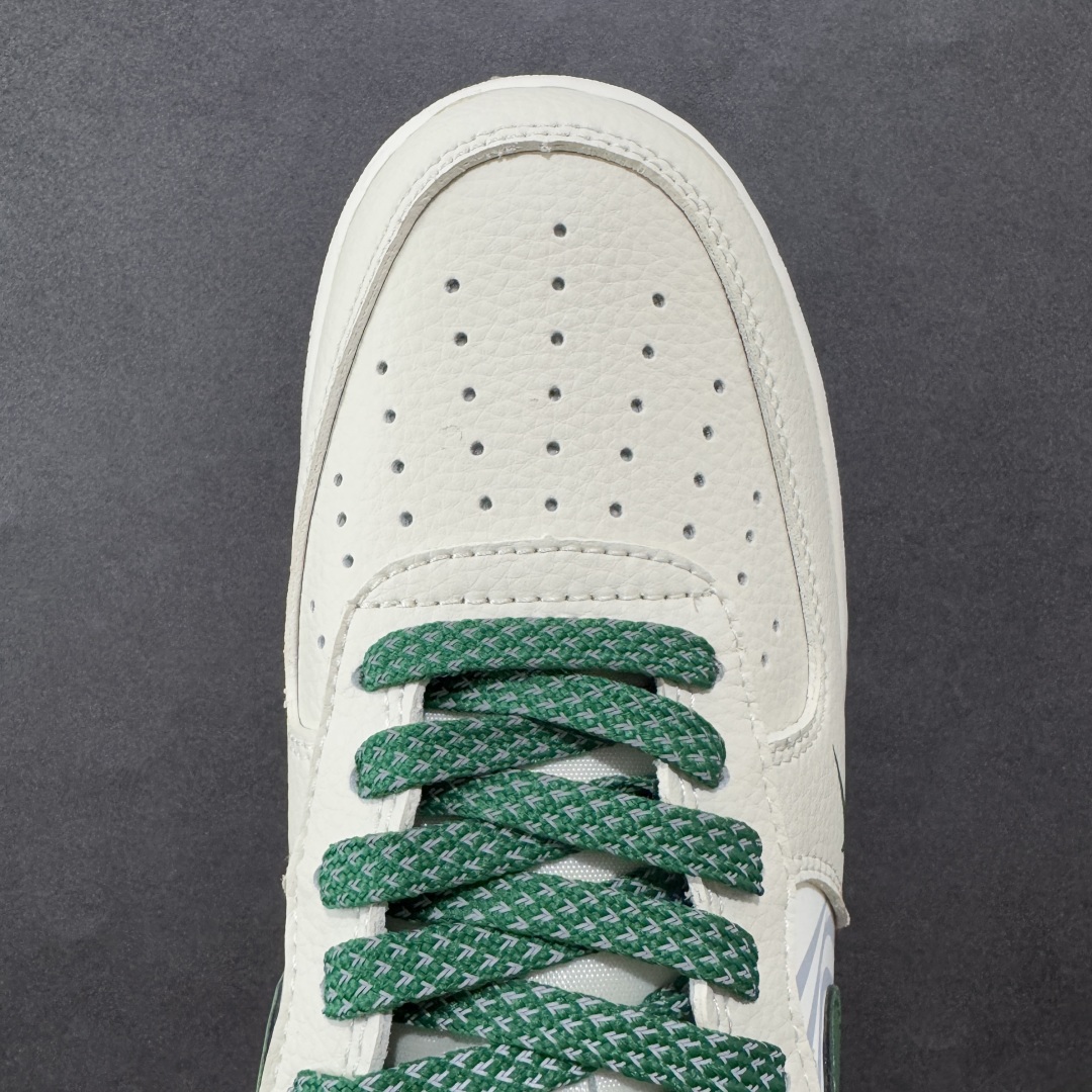 定制版Nike Air Force 1'07 Low 斯图西联名 米绿反光 空军一号低帮休闲板鞋 HJ3318-001