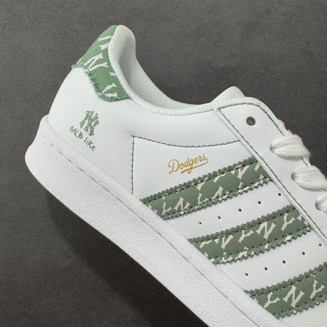 定制版AD Originals Superstar x MLB 白绿  BZ2535
