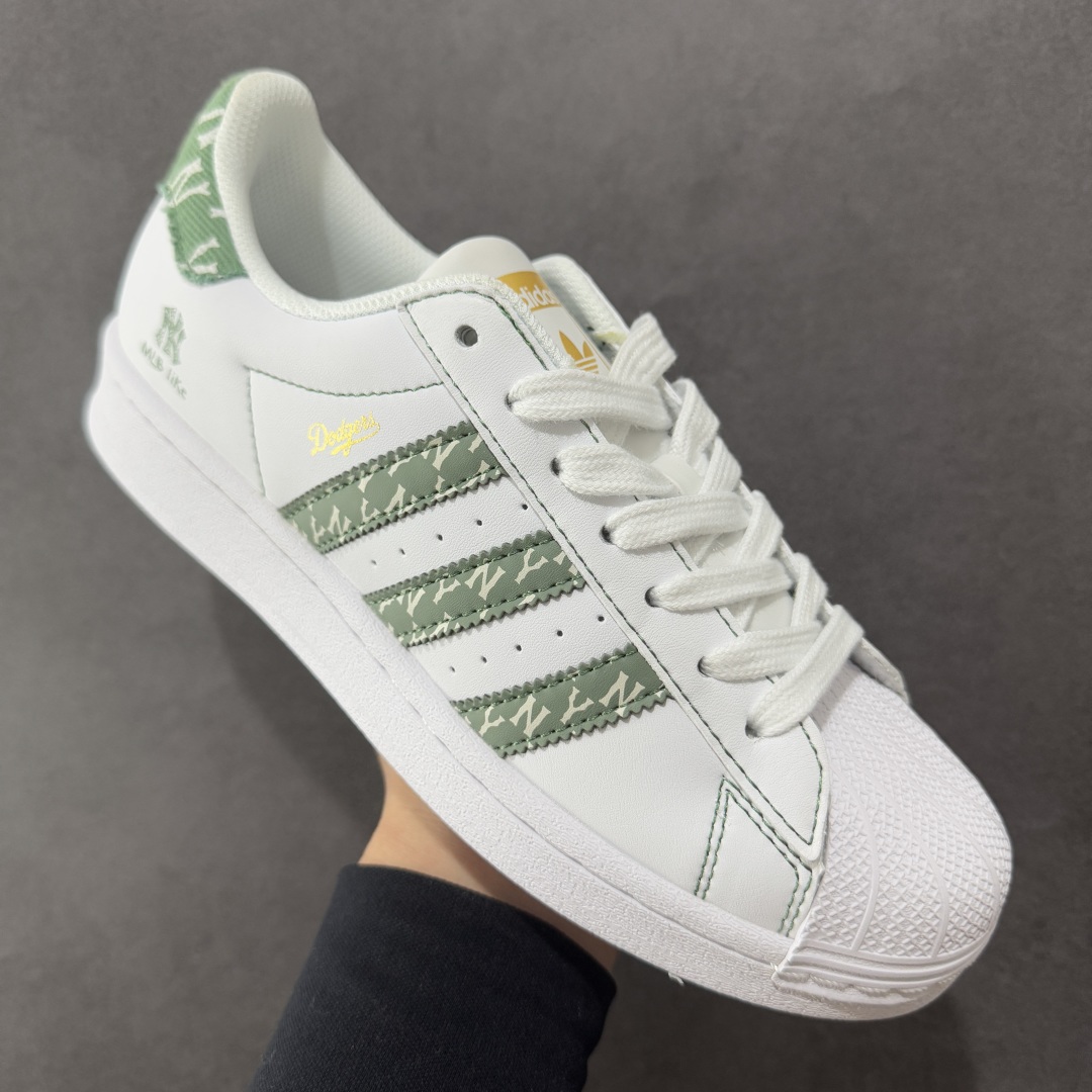 定制版AD Originals Superstar x MLB 白绿  BZ2535