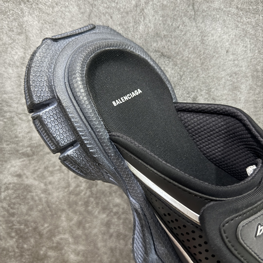 图片[7]-【纯原X版】Balenciaga巴黎世家 3XL 圆头套脚一字拖鞋 男款 黑色 原版原材料开发 正确做旧擦破组合底 超复杂做工 完美细节 尺码：35-45偏大2码-选品中心