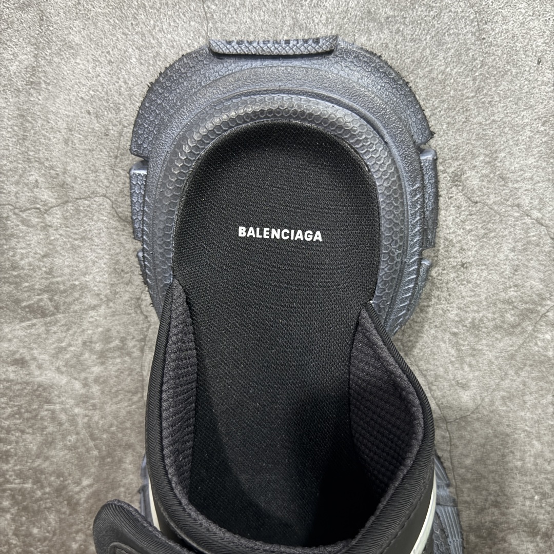 图片[8]-【纯原X版】Balenciaga巴黎世家 3XL 圆头套脚一字拖鞋 男款 黑色 原版原材料开发 正确做旧擦破组合底 超复杂做工 完美细节 尺码：35-45偏大2码-选品中心