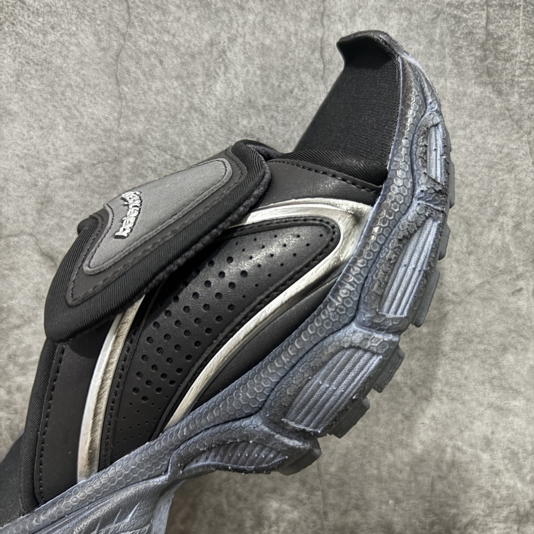 图片[6]-【纯原X版】Balenciaga巴黎世家 3XL 圆头套脚一字拖鞋 男款 黑色 原版原材料开发 正确做旧擦破组合底 超复杂做工 完美细节 尺码：35-45偏大2码-选品中心