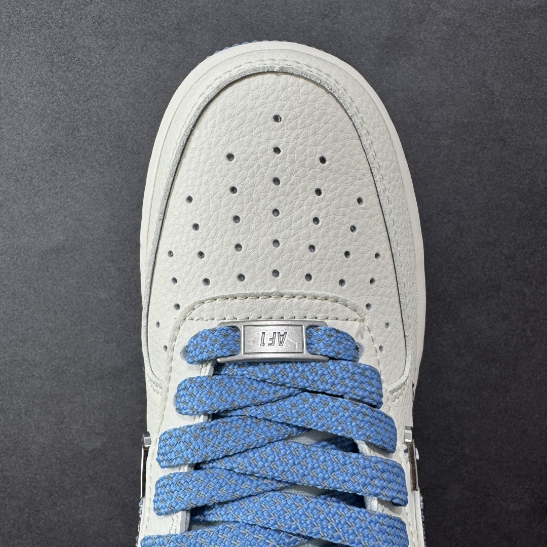 图片[8]-【定制版】NIke Air Force 1 \’07 Low “LV联名——米蓝四勾”空军一号 低帮 运动鞋 休闲鞋 折边针车 工艺难度大 原楦头原纸板 原装鞋盒 定制五金配件 内置全掌气垫 原厂鞋底 货号：XS2869-003 尺码：36 36.5 37.5 38 38.5 39 40 40.5 41 42 42.5 43 44 44.5 45 编码：HXSB320330-选品中心