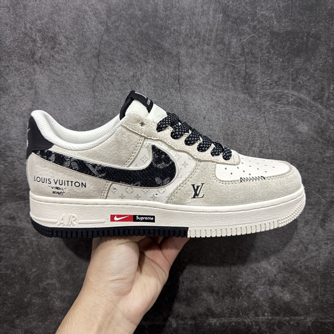【定制版】海外爆款限量发售!公司级Nike Air Force 1 \'07 Low “LV联名——猪八米白黑”空军一号 低帮 运动鞋 休闲鞋 折边针车 工艺难度大 原楦头原纸板 原装鞋盒 定制五金配件 内置全掌气垫 原厂鞋底 货号:MZ9588-801 尺码:36 36.5 37.5 38 38.5 39 40 40.5 41 42 42.5 43 44 44.5 45-选品中心