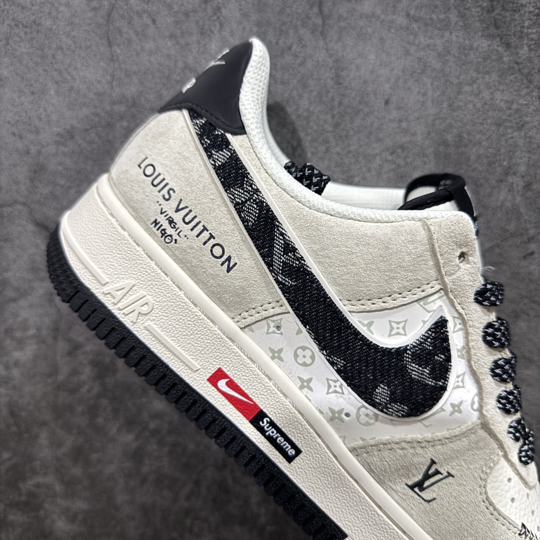 图片[7]-【定制版】海外爆款限量发售！公司级Nike Air Force 1 \’07 Low “LV联名——猪八米白黑”空军一号 低帮 运动鞋 休闲鞋 折边针车 工艺难度大 原楦头原纸板 原装鞋盒 定制五金配件 内置全掌气垫 原厂鞋底 货号：MZ9588-801 尺码：36 36.5 37.5 38 38.5 39 40 40.5 41 42 42.5 43 44 44.5 45-选品中心