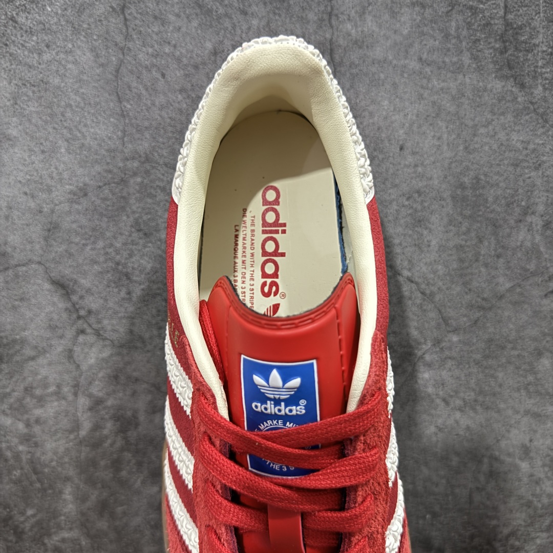 图片[8]-【T版2.0长字体】AD Original Gazelle Indoor Trainers 瞪羚室内鞋系列低帮复古百搭休闲运动德训风板鞋 IF1808 同价位中品质最佳 最优选择版本 原厂翻毛皮料 翻毛效果 卡色与原版无差别 正确半透大底 大底厚度质感比市面好很多 完美版型 实拍可感受 随意对比可匹敌任何价位品质 全套原纸板楦头开发 每道工序同步公司流程 确保原汁原味 中底原厂特供纳米纤维板 区别市面劣质纸板中底 原厂海玻璃鞋垫 中置乳胶足弓支撑垫 正确3/2横条宽版背胶 一比一鞋头弧度高度鞋身弧度 烫金亮度高频深浅同步原鞋 原厂港宝加持定型后跟R度完美 原厂高频磨具加持 Logo字体 凹凸明显 轮廓分明 描漆定位精准 三道杠为尖角45°锯齿状 高频立体感很强 区别圆形锯齿 已最大程度还原公司 欢迎对比 尺码：35.5 36 36.5 37 38 38.5 39 40 40.5 41 42 42.5 43 44 44.5 45-选品中心