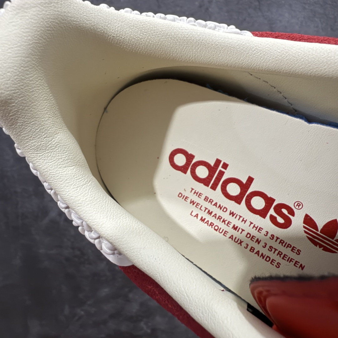 图片[7]-【T版2.0长字体】AD Original Gazelle Indoor Trainers 瞪羚室内鞋系列低帮复古百搭休闲运动德训风板鞋 IF1808 同价位中品质最佳 最优选择版本 原厂翻毛皮料 翻毛效果 卡色与原版无差别 正确半透大底 大底厚度质感比市面好很多 完美版型 实拍可感受 随意对比可匹敌任何价位品质 全套原纸板楦头开发 每道工序同步公司流程 确保原汁原味 中底原厂特供纳米纤维板 区别市面劣质纸板中底 原厂海玻璃鞋垫 中置乳胶足弓支撑垫 正确3/2横条宽版背胶 一比一鞋头弧度高度鞋身弧度 烫金亮度高频深浅同步原鞋 原厂港宝加持定型后跟R度完美 原厂高频磨具加持 Logo字体 凹凸明显 轮廓分明 描漆定位精准 三道杠为尖角45°锯齿状 高频立体感很强 区别圆形锯齿 已最大程度还原公司 欢迎对比 尺码：35.5 36 36.5 37 38 38.5 39 40 40.5 41 42 42.5 43 44 44.5 45-选品中心