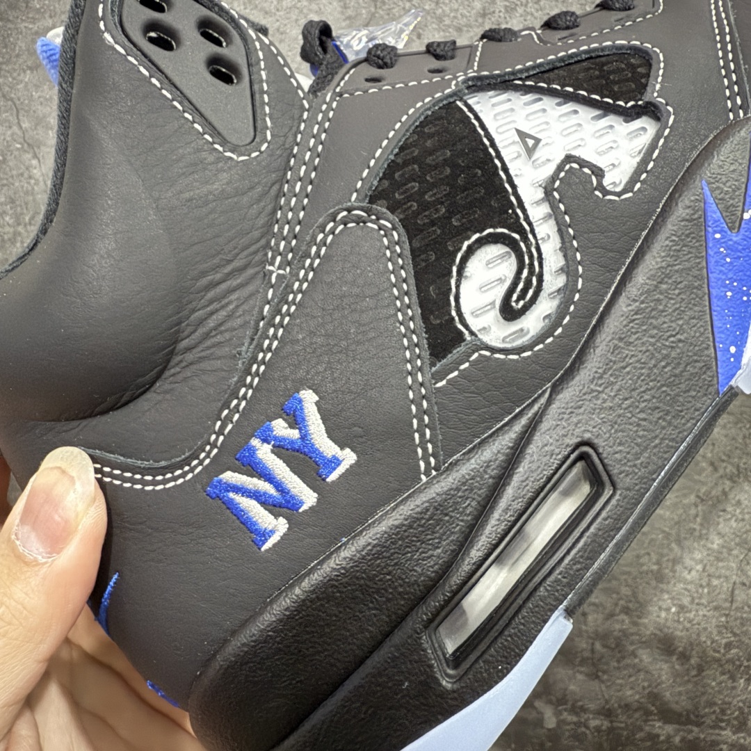 图片[3]-【OG纯原】Awake NY x Air Jordan AJ5 联名黑蓝 DV4982-004 SZ原厂全套原楦原纸板磨具开发 原厂皮料加持 原厂港宝加持定型后跟R度完美 同源原厂电绣 飞人针数密度立体效果一致 原厂拉帮手法 原厂配置纸衬高频鞋盒 原厂指令配双鞋带 原厂TPU网格鞋带扣 超高鞋面清洁度 最高QC检验标准 控制溢胶瑕疵 到手可放心比对发售原鞋 上脚百分百充正驾驭 尺码：40 40.5 41 42 42.5 43 44 44.5 45 46 47.5-选品中心