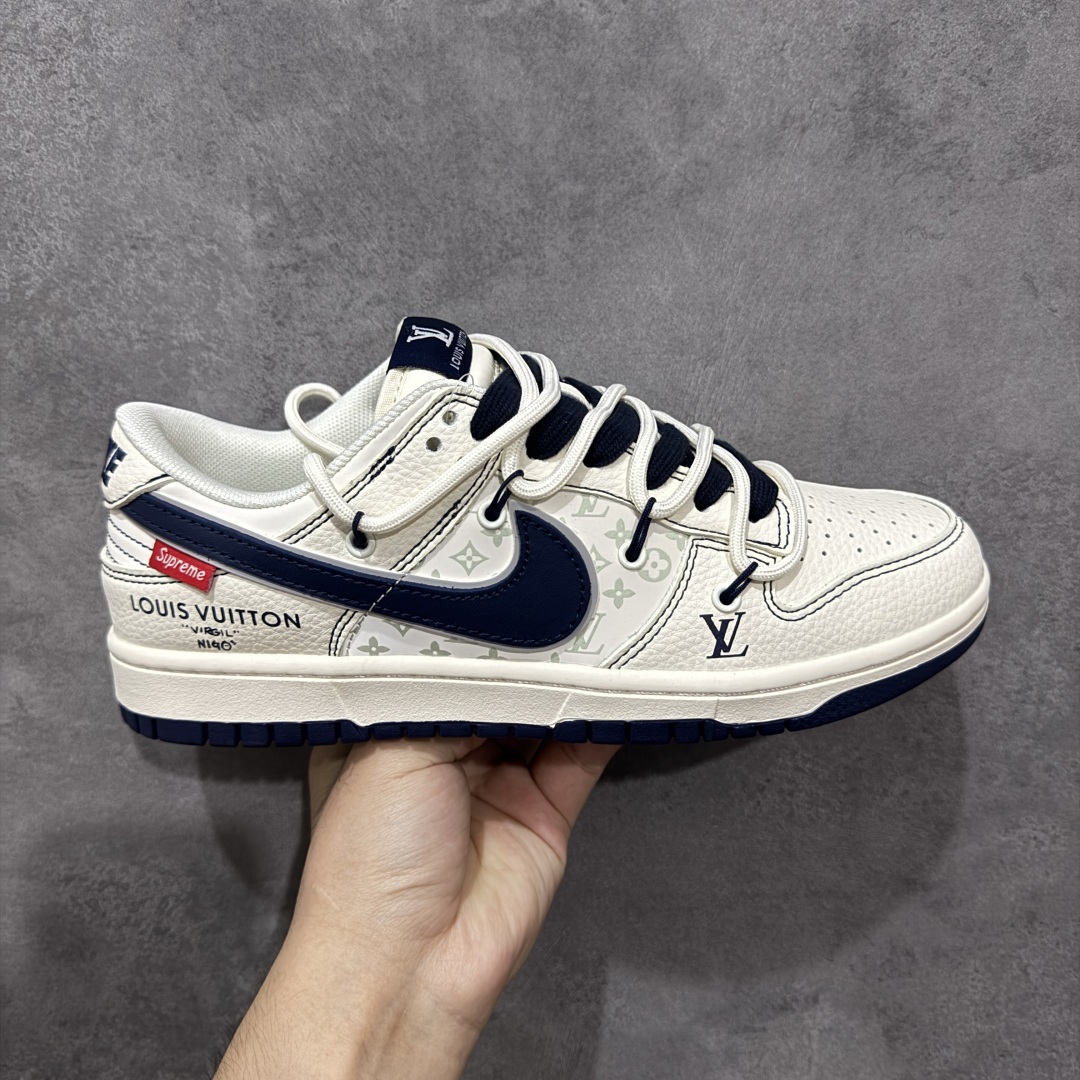 【定制版】Nike SB Dunk Low LV联名 海军蓝抽绳 周年高端定制 低帮休闲板鞋  #定制鞋盒 大厂纯原品质出货 超高清洁度 皮料切割干净无任何毛边 细节完美 货号:YX5066-370  尺码:36 36.5 37.5 38 38.5 39 40 40.5 41 42 42.5 43 44 44.5 45-选品中心