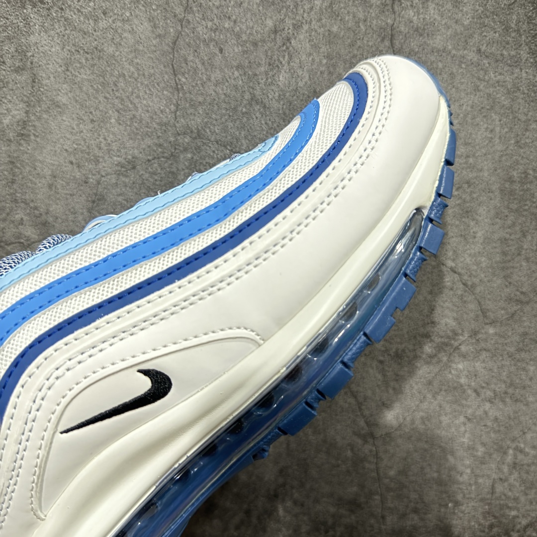 图片[6]-【纯原版】NK Air Max 97 OG 复古运动跑步鞋 白蓝 FN6957-100 原装批次子弹 拆解原鞋开发 打造全市场最强版本子弹 这里只对比原鞋原厂TPU反光材料 市场首家原模原气垫 拒绝套用公底原档案Swoosh电绣 卡色匹配原版 尺码：36 36.5 37.5 38 38.5 39 40 40.5 41 42 42.5 43 44 44.5 45-选品中心
