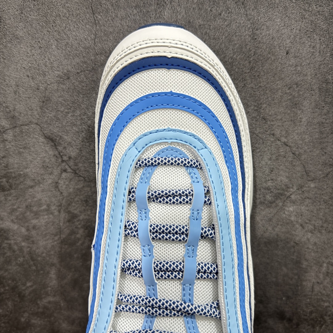 图片[5]-【纯原版】NK Air Max 97 OG 复古运动跑步鞋 白蓝 FN6957-100 原装批次子弹 拆解原鞋开发 打造全市场最强版本子弹 这里只对比原鞋原厂TPU反光材料 市场首家原模原气垫 拒绝套用公底原档案Swoosh电绣 卡色匹配原版 尺码：36 36.5 37.5 38 38.5 39 40 40.5 41 42 42.5 43 44 44.5 45-选品中心