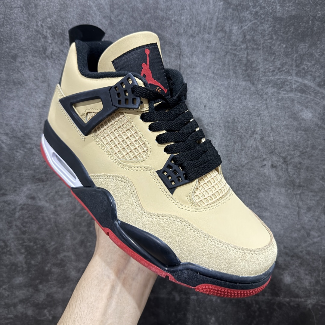 图片[3]-【纯原F版】Air Jordan AJ4 Retro 卡其黑 原楦原纸板同源开发 完美呈现乔4的版型 内侧正确双色网格 还原细节 正确气垫颜色 正确网格工艺 正确拉帮工艺 全鞋原装材料制作 原档案原模具打造 货号：IH2094 200 尺码：36-48.5-选品中心