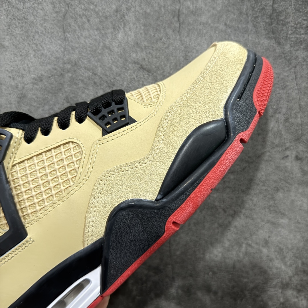 图片[5]-【纯原F版】Air Jordan AJ4 Retro 卡其黑 原楦原纸板同源开发 完美呈现乔4的版型 内侧正确双色网格 还原细节 正确气垫颜色 正确网格工艺 正确拉帮工艺 全鞋原装材料制作 原档案原模具打造 货号：IH2094 200 尺码：36-48.5-选品中心