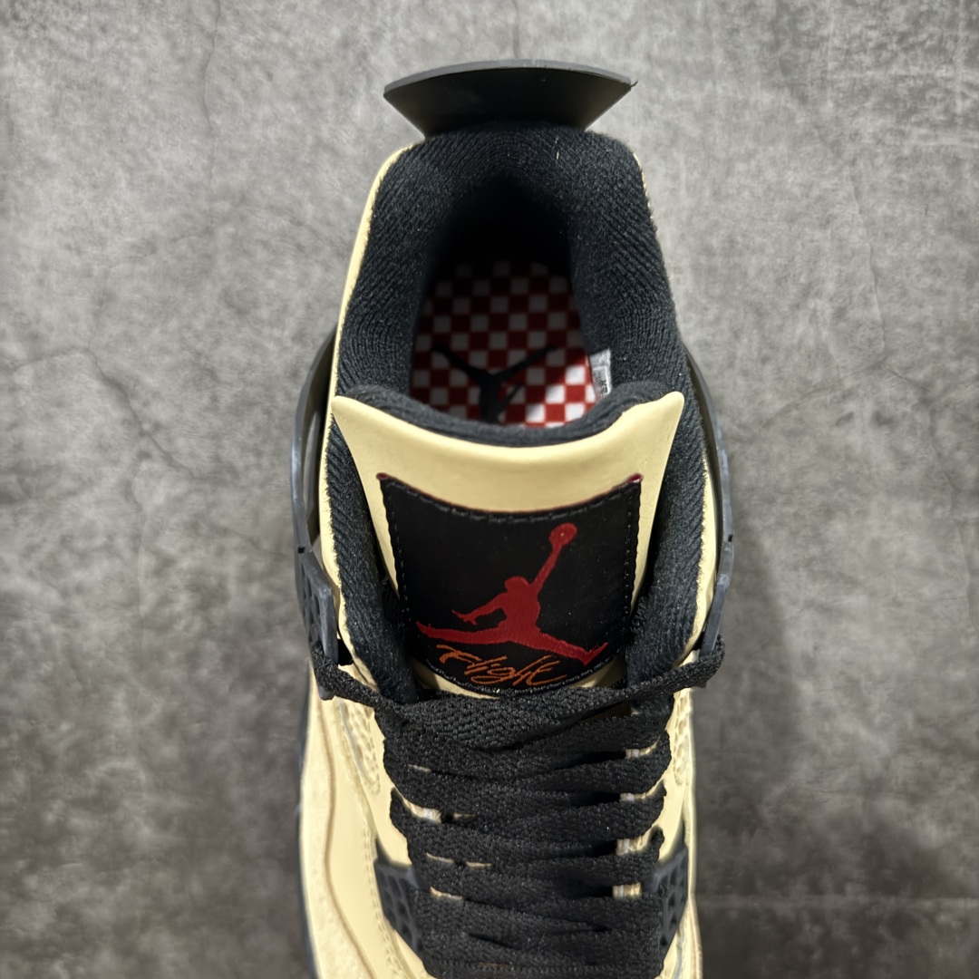 图片[7]-【纯原F版】Air Jordan AJ4 Retro 卡其黑 原楦原纸板同源开发 完美呈现乔4的版型 内侧正确双色网格 还原细节 正确气垫颜色 正确网格工艺 正确拉帮工艺 全鞋原装材料制作 原档案原模具打造 货号：IH2094 200 尺码：36-48.5-选品中心