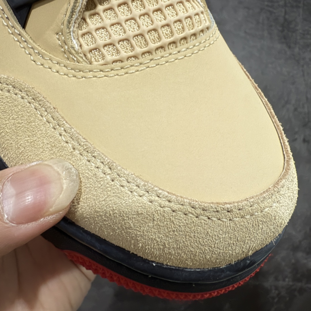 图片[4]-【纯原F版】Air Jordan AJ4 Retro 卡其黑 原楦原纸板同源开发 完美呈现乔4的版型 内侧正确双色网格 还原细节 正确气垫颜色 正确网格工艺 正确拉帮工艺 全鞋原装材料制作 原档案原模具打造 货号：IH2094 200 尺码：36-48.5-选品中心