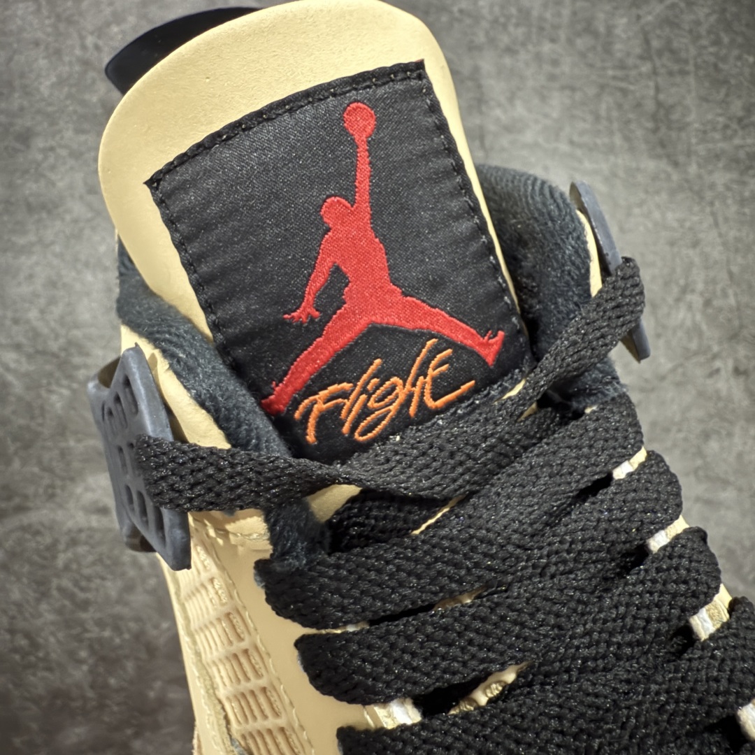 图片[5]-【纯原F版】Air Jordan AJ4 Retro 卡其黑 原楦原纸板同源开发 完美呈现乔4的版型 内侧正确双色网格 还原细节 正确气垫颜色 正确网格工艺 正确拉帮工艺 全鞋原装材料制作 原档案原模具打造 货号：IH2094 200 尺码：36-48.5-选品中心