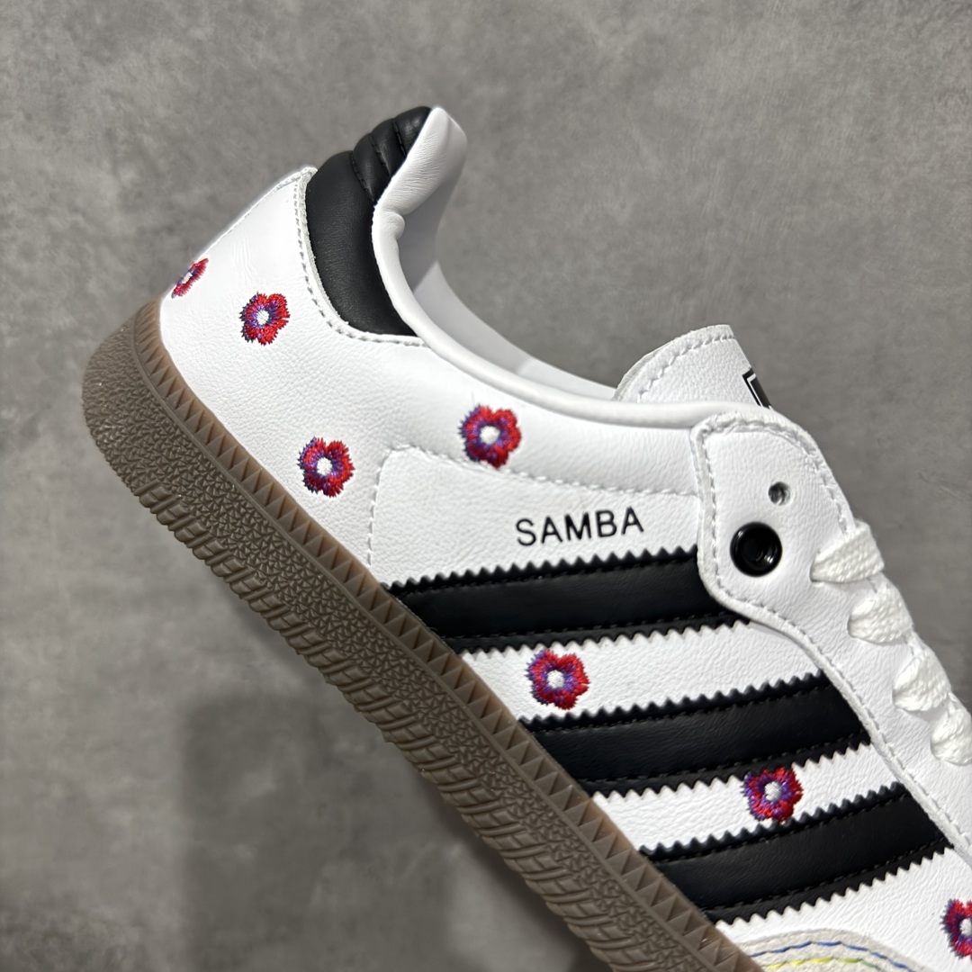 图片[7]-【定制版】Adidas originals Samba OG 灰白小花 此款以简约大方的造型设计，给人以随性休闲的时尚格调，穿着舒适轻便，运动灵活自如，蓝满足日常个性穿搭。 货号：IF4391 尺码：35 36 36.5 37 38 38.5 39 40-选品中心