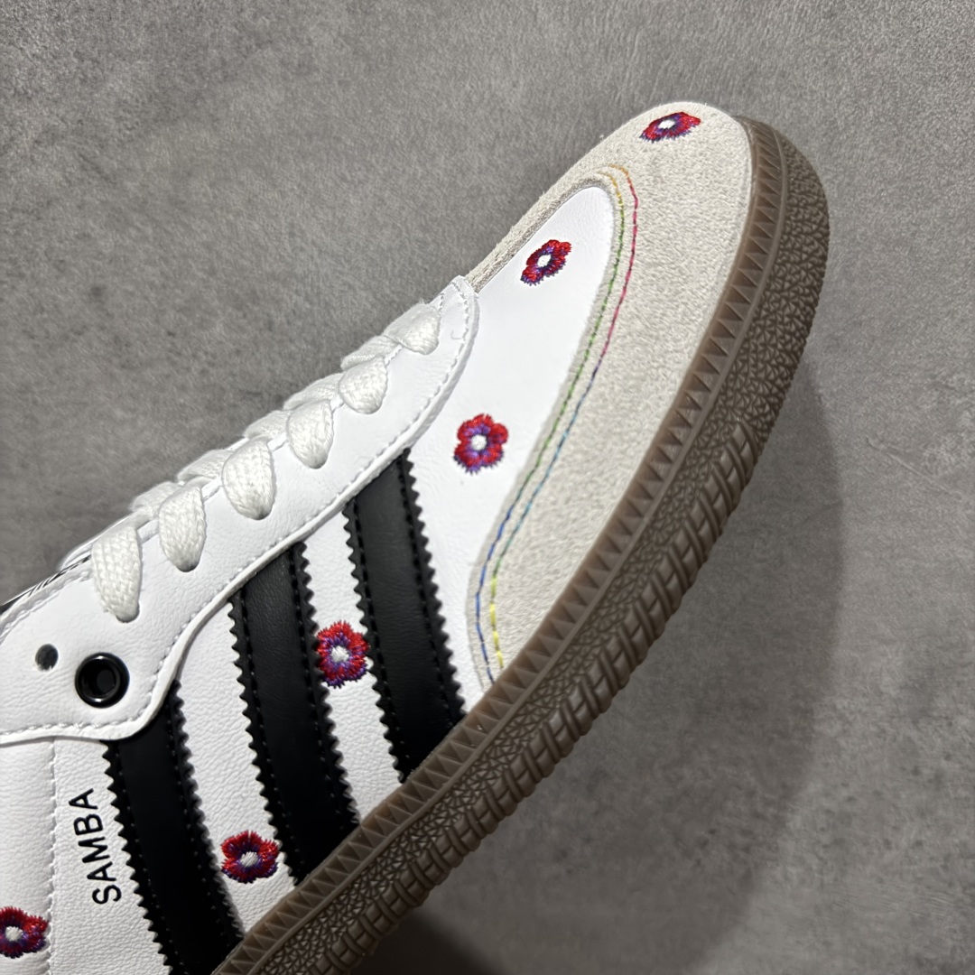 图片[6]-【定制版】Adidas originals Samba OG 灰白小花 此款以简约大方的造型设计，给人以随性休闲的时尚格调，穿着舒适轻便，运动灵活自如，蓝满足日常个性穿搭。 货号：IF4391 尺码：35 36 36.5 37 38 38.5 39 40-选品中心