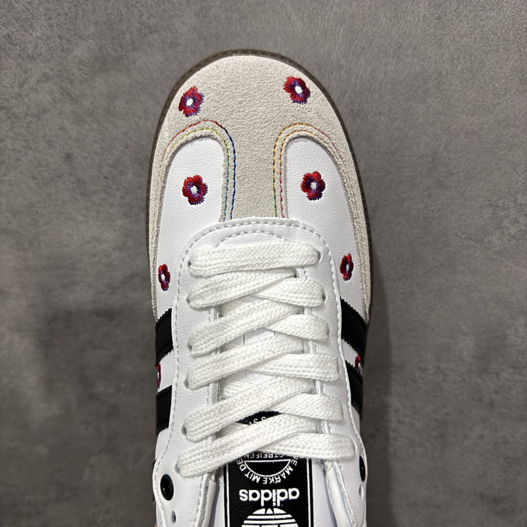 图片[5]-【定制版】Adidas originals Samba OG 灰白小花 此款以简约大方的造型设计，给人以随性休闲的时尚格调，穿着舒适轻便，运动灵活自如，蓝满足日常个性穿搭。 货号：IF4391 尺码：35 36 36.5 37 38 38.5 39 40-选品中心