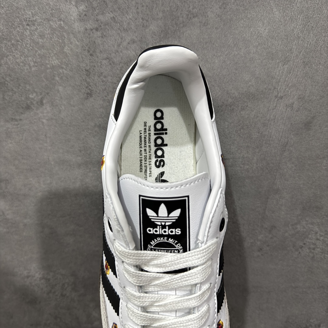 图片[8]-【定制版】Adidas originals Samba OG 灰白小花 此款以简约大方的造型设计，给人以随性休闲的时尚格调，穿着舒适轻便，运动灵活自如，蓝满足日常个性穿搭。 货号：IF4398 尺码：35 36 36.5 37 38 38.5 39 40-选品中心