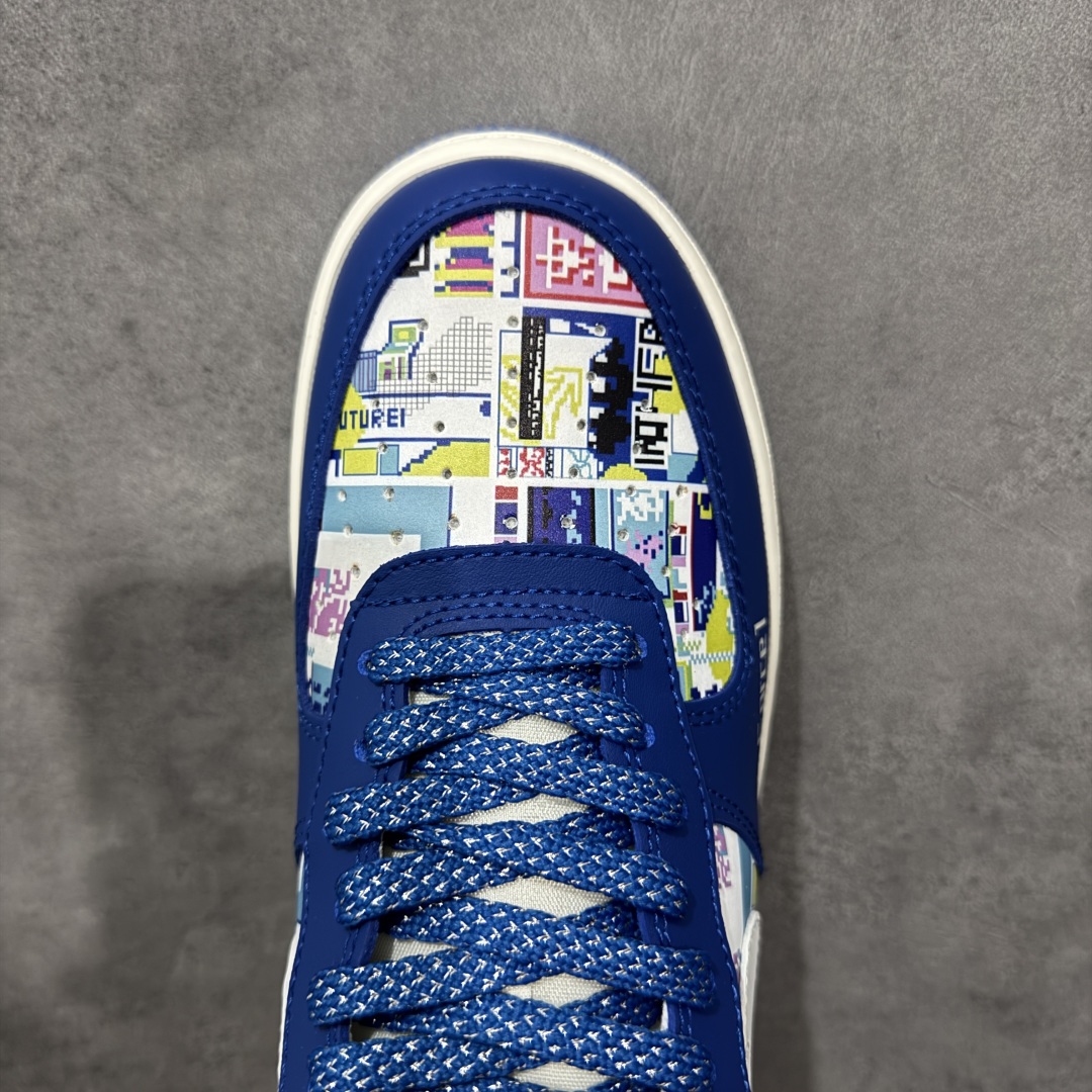 图片[5]-【定制版】Nike Air Force 1\’07 Low 耐克联名 双拼蓝白勾 空军一号低帮休闲板鞋  #原楦头原纸板 原装鞋盒 定制五金配件 内置全掌气垫 原厂鞋底 货号：KJ1688-009  尺码：36 36.5 37.5 38 38.5 39 40 40.5 41 42 42.5 43 44 44.5 45-选品中心