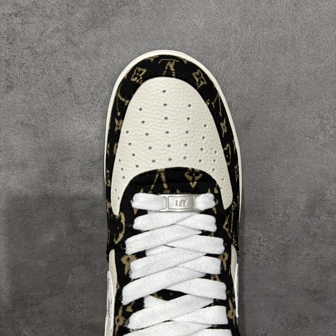 图片[5]-【定制版】Nike Air Force 1\’07 Low LV联名 黑金织布 空军一号低帮休闲板鞋  #原楦头原纸板 原装鞋盒 原厂鞋底 超高清洁度 细节完美 货号：BZ6880-104  尺码：36 36.5 37.5 38 38.5 39 40 40.5 41 42 42.5 43 44 44.5 45-选品中心