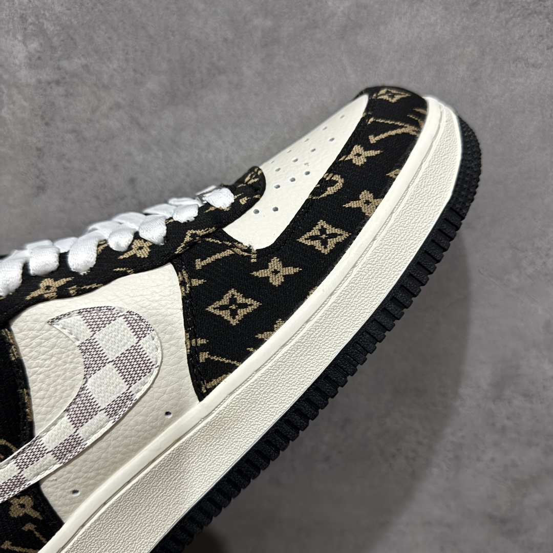 图片[6]-【定制版】Nike Air Force 1\’07 Low LV联名 黑金织布 空军一号低帮休闲板鞋  #原楦头原纸板 原装鞋盒 原厂鞋底 超高清洁度 细节完美 货号：BZ6880-104  尺码：36 36.5 37.5 38 38.5 39 40 40.5 41 42 42.5 43 44 44.5 45-选品中心