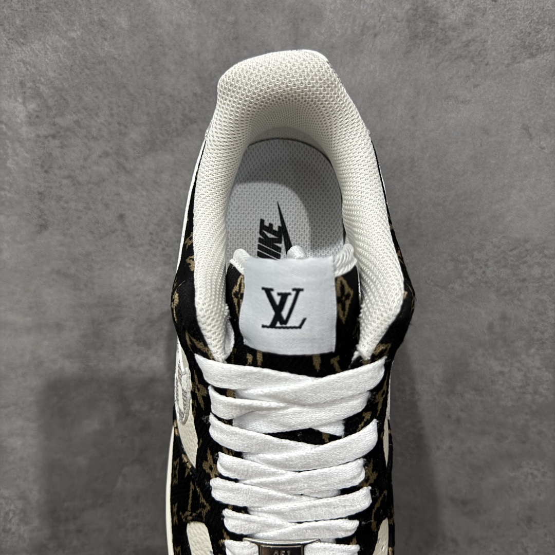 图片[8]-【定制版】Nike Air Force 1\’07 Low LV联名 黑金织布 空军一号低帮休闲板鞋  #原楦头原纸板 原装鞋盒 原厂鞋底 超高清洁度 细节完美 货号：BZ6880-104  尺码：36 36.5 37.5 38 38.5 39 40 40.5 41 42 42.5 43 44 44.5 45-选品中心