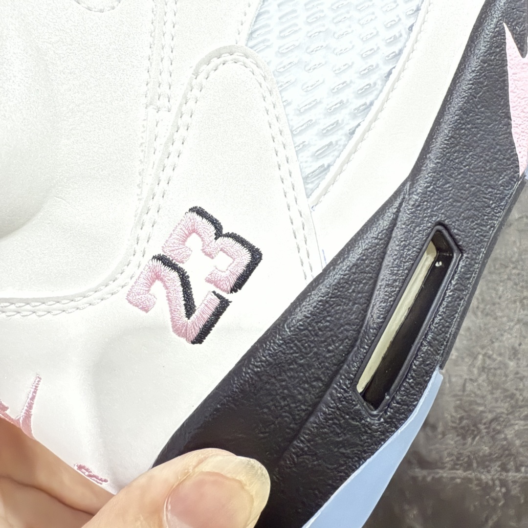  
【纯原】Air Jordan 5  Medium Soft Pink  AJ5乔5 文化篮球鞋白粉 