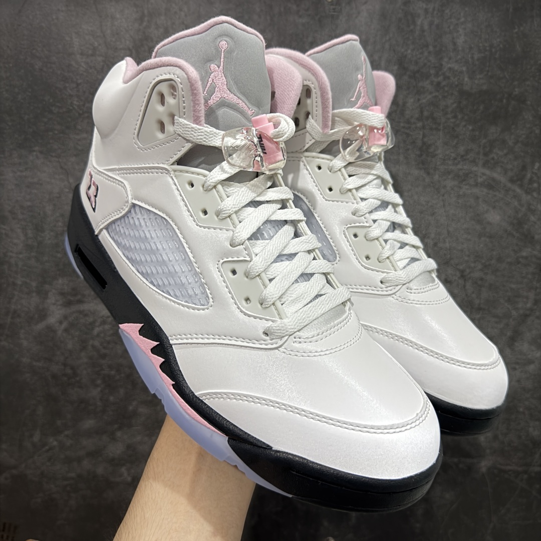  
【纯原】Air Jordan 5  Medium Soft Pink  AJ5乔5 文化篮球鞋白粉 