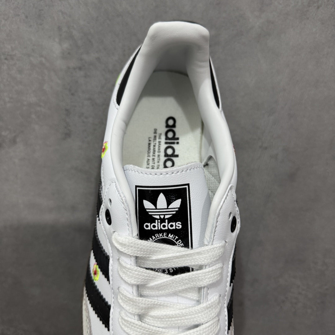图片[8]-【定制版】Adidas originals Samba OG 灰白小花 此款以简约大方的造型设计，给人以随性休闲的时尚格调，穿着舒适轻便，运动灵活自如，蓝满足日常个性穿搭。 货号：IF4396 尺码：35 36 36.5 37 38 38.5 39 40-选品中心