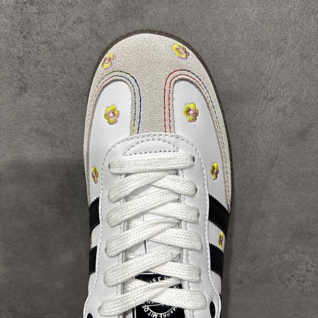 图片[5]-【定制版】Adidas originals Samba OG 灰白小花 此款以简约大方的造型设计，给人以随性休闲的时尚格调，穿着舒适轻便，运动灵活自如，蓝满足日常个性穿搭。 货号：IF4395 尺码：35 36 36.5 37 38 38.5 39 40-选品中心