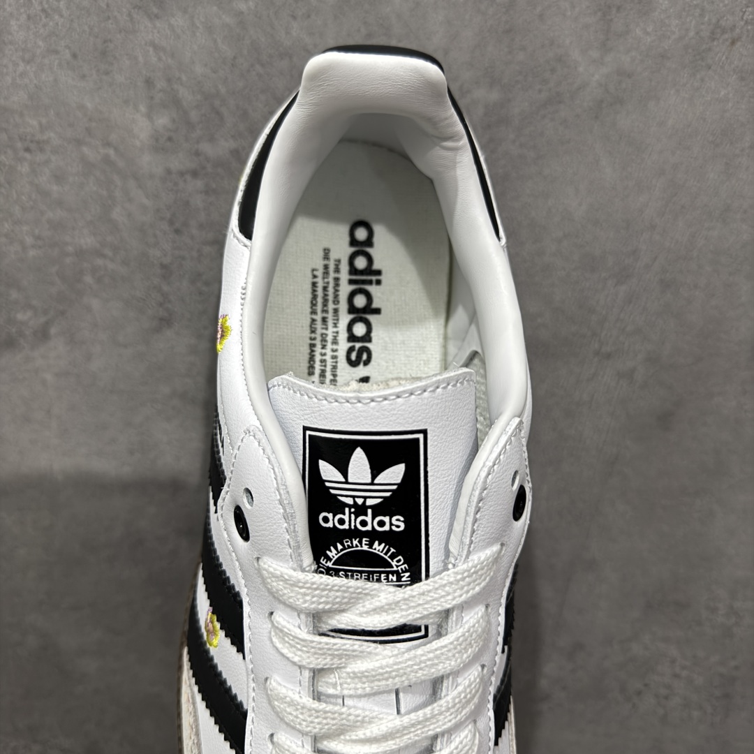 图片[8]-【定制版】Adidas originals Samba OG 灰白小花 此款以简约大方的造型设计，给人以随性休闲的时尚格调，穿着舒适轻便，运动灵活自如，蓝满足日常个性穿搭。 货号：IF4395 尺码：35 36 36.5 37 38 38.5 39 40-选品中心