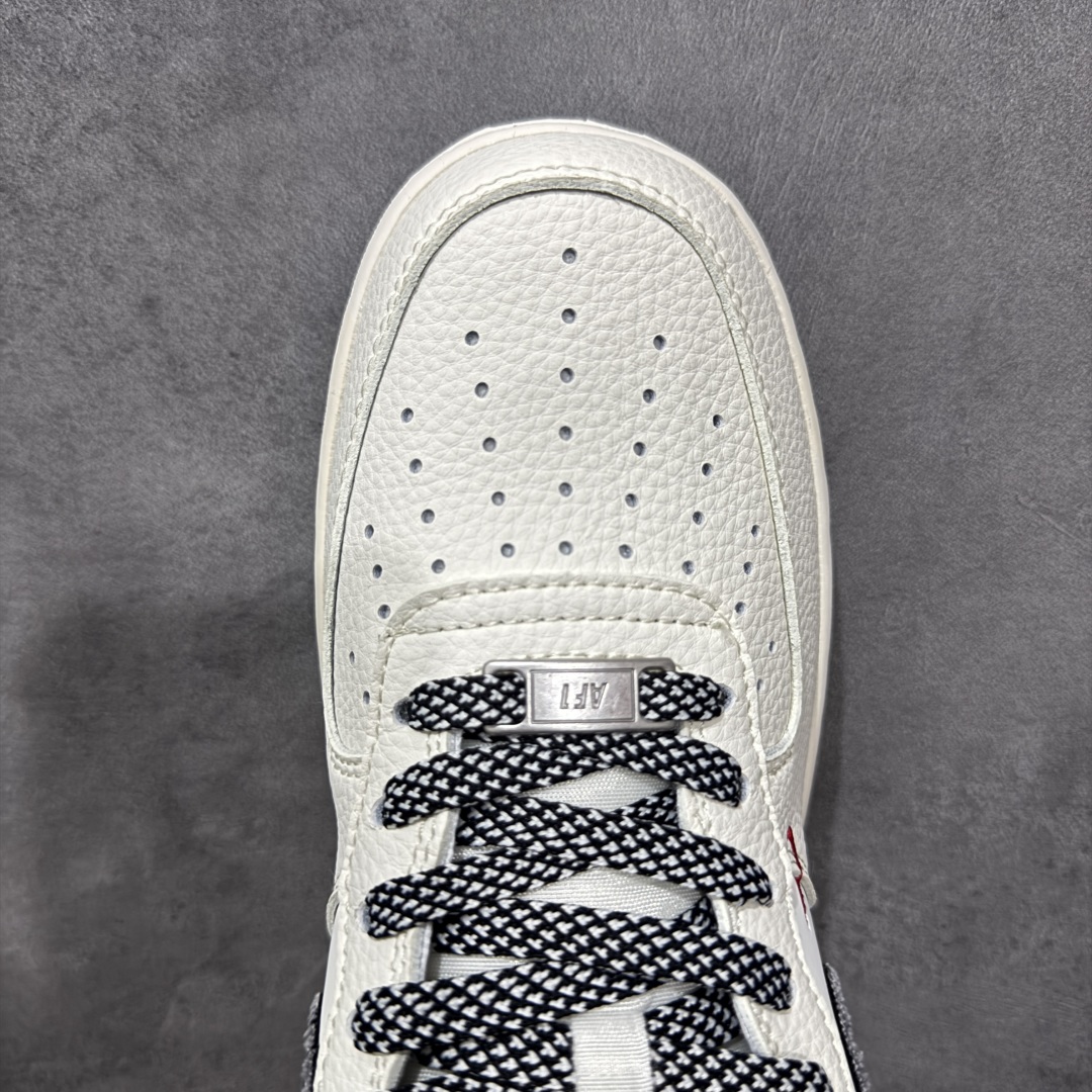 图片[5]-【定制版】Nike Air Force 1\’07 Low MLB联名 红蓝双勾米灰 空军一号低帮休闲板鞋  #原楦头原纸板 原装鞋盒 定制五金配件 内置全掌气垫 原厂鞋底 货号：QW5606-264  尺码：36 36.5 37.5 38 38.5 39 40 40.5 41 42 42.5 43 44 44.5 45-选品中心