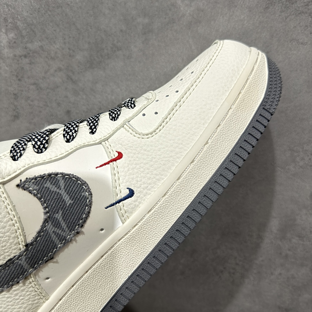 图片[6]-【定制版】Nike Air Force 1\’07 Low MLB联名 红蓝双勾米灰 空军一号低帮休闲板鞋  #原楦头原纸板 原装鞋盒 定制五金配件 内置全掌气垫 原厂鞋底 货号：QW5606-264  尺码：36 36.5 37.5 38 38.5 39 40 40.5 41 42 42.5 43 44 44.5 45-选品中心