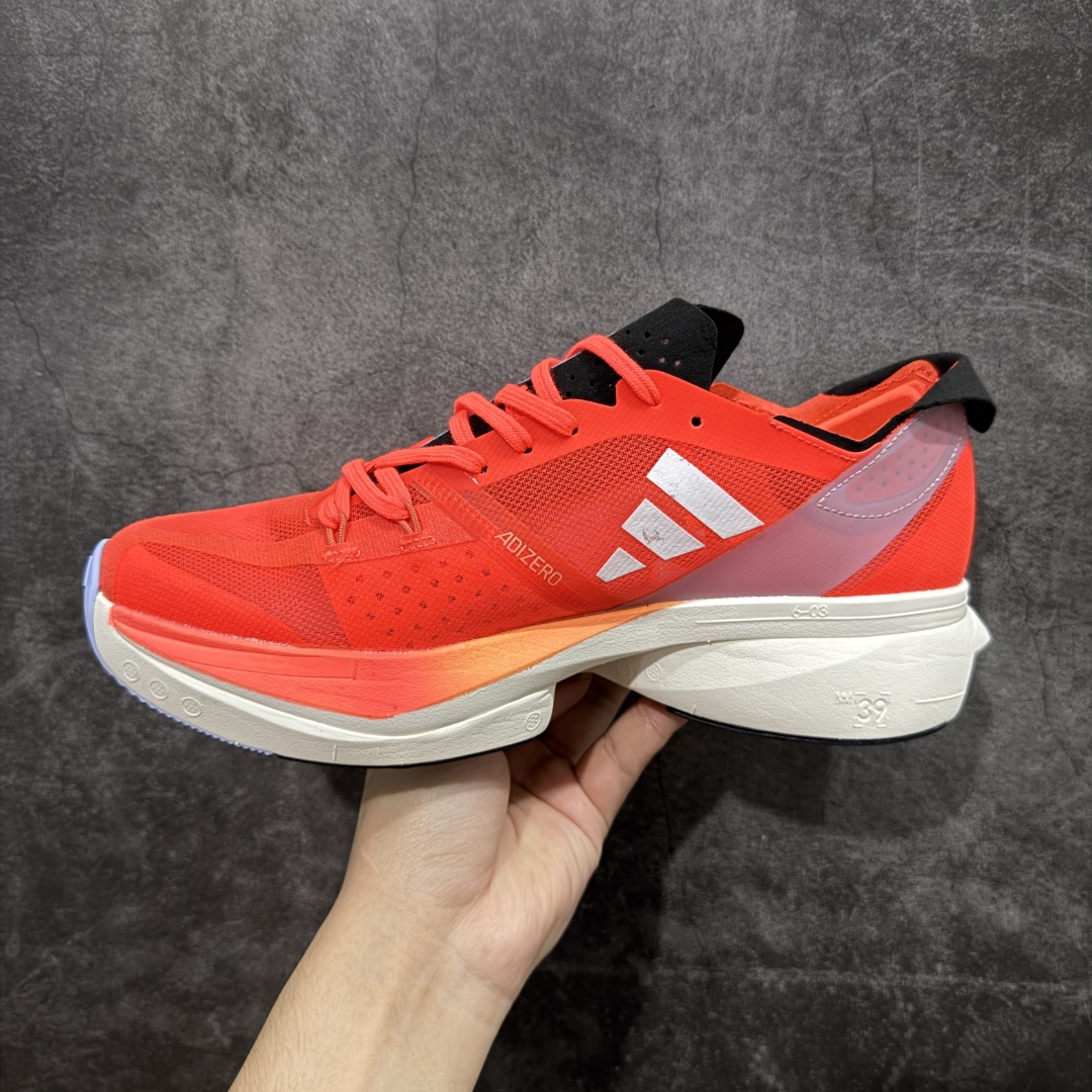 HD真碳组合底adidAdizero Adios Pro 3 舒适百搭减震防滑耐磨 低帮 碳板 马拉松跑步鞋 波士顿3代夏季透气网眼竞速跑鞋 GX9777