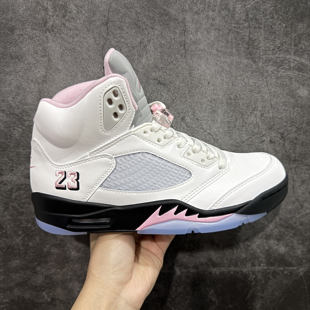  
【纯原】Air Jordan 5  Medium Soft Pink  AJ5乔5 文化篮球鞋白粉 