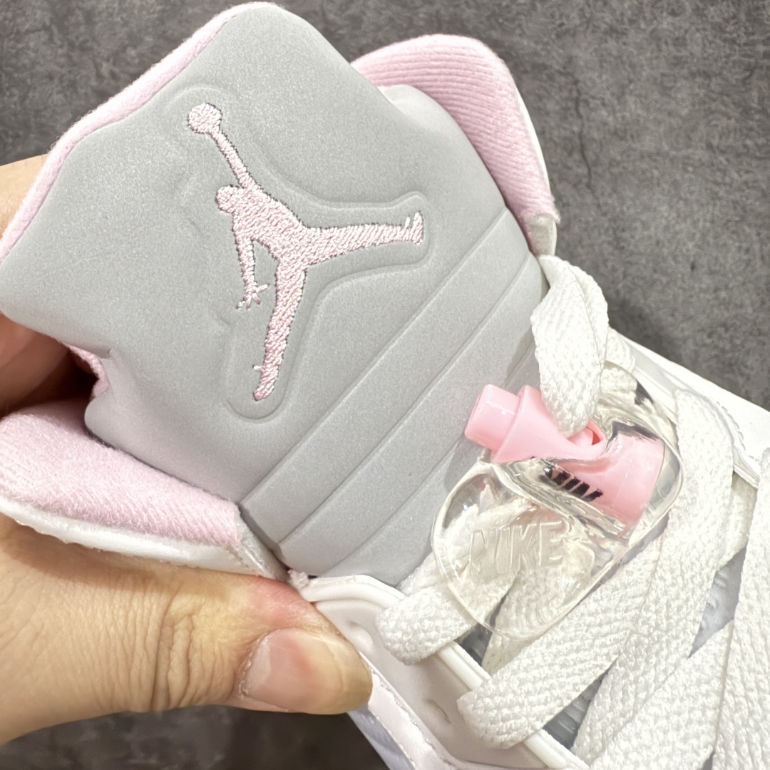  
【纯原】Air Jordan 5  Medium Soft Pink  AJ5乔5 文化篮球鞋白粉 