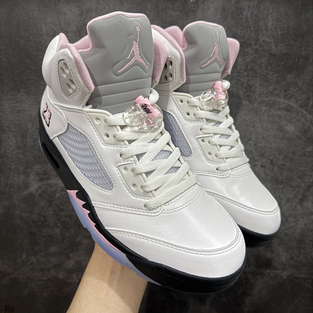  
【纯原】Air Jordan 5  Medium Soft Pink  AJ5乔5 文化篮球鞋白粉 