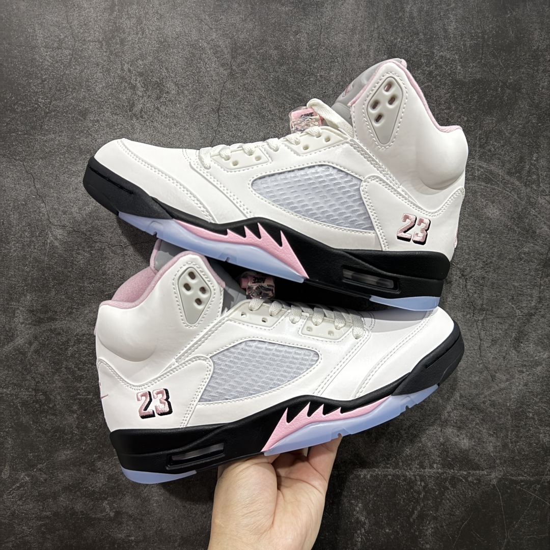  
【纯原】Air Jordan 5  Medium Soft Pink  AJ5乔5 文化篮球鞋白粉 