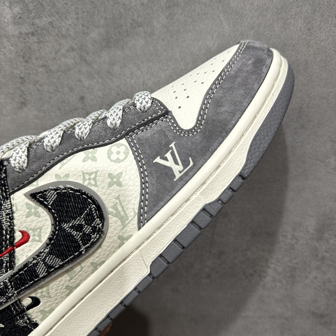  
【定制版】Nike SB Dunk Low x  Louis Vuitton 灰白黑牛仔双小勾满天星