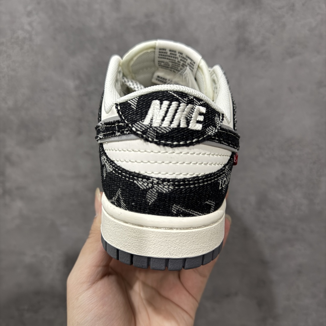  
【定制版】Nike SB Dunk Low x  Louis Vuitton 灰白黑牛仔双小勾满天星