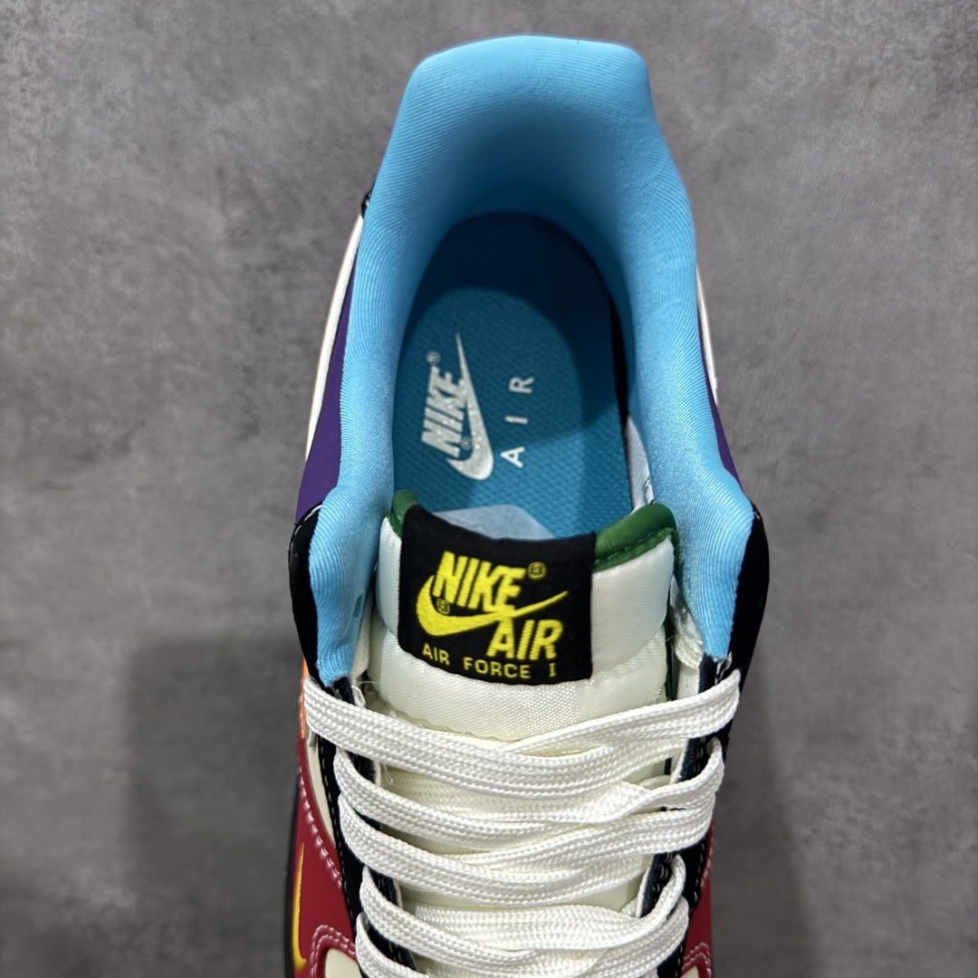  
【定制版】Nike Air Force 1'07 Low Supreme联名 红黄紫 空军一号低帮休