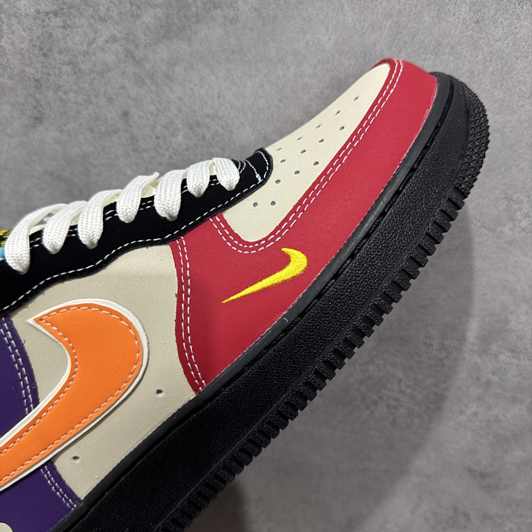  
【定制版】Nike Air Force 1'07 Low Supreme联名 红黄紫 空军一号低帮休