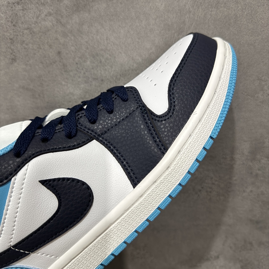 图片[6]-【S版性价比】Air Jordan 1 Low 白蓝 AJ1乔1低帮休闲板鞋 同步官方配色 头层皮打造 原鞋原档案开发 原档冲孔鞋头 正确满胶鞋垫 四线拉帮 原厂织唛标 鞋舌高弹海绵填充。 货号：553558 149 尺码： 36 36.5 37.5 38 38.5 39 40 40.5 41 42 42.5 43 44 45 46-选品中心