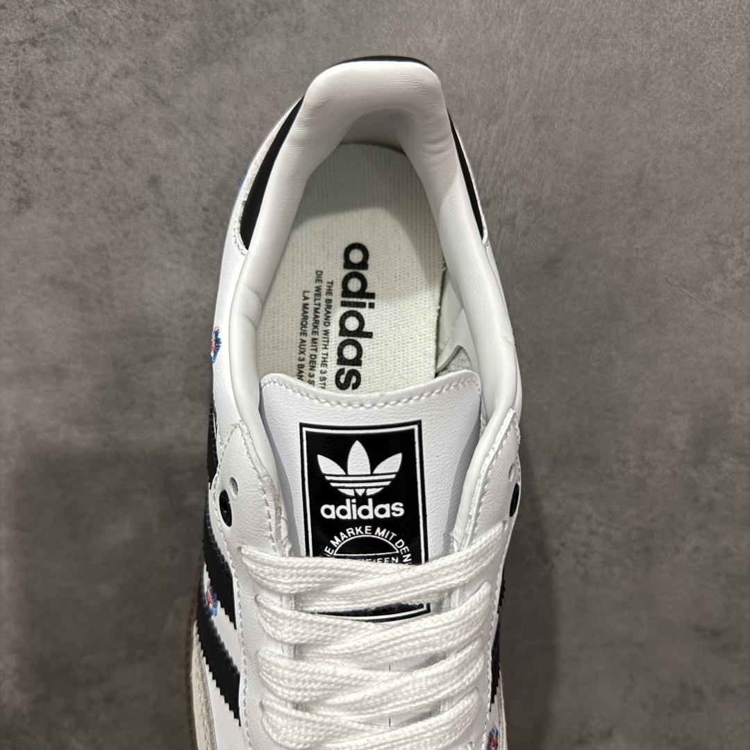 图片[8]-【定制版】Adidas originals Samba OG 灰白小花 此款以简约大方的造型设计，给人以随性休闲的时尚格调，穿着舒适轻便，运动灵活自如，蓝满足日常个性穿搭。 货号：IF4392 尺码：35 36 36.5 37 38 38.5 39 40-选品中心