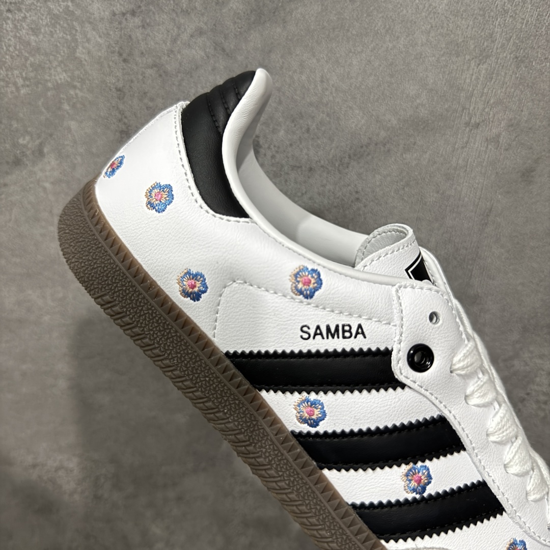 图片[7]-【定制版】Adidas originals Samba OG 灰白小花 此款以简约大方的造型设计，给人以随性休闲的时尚格调，穿着舒适轻便，运动灵活自如，蓝满足日常个性穿搭。 货号：IF4392 尺码：35 36 36.5 37 38 38.5 39 40-选品中心